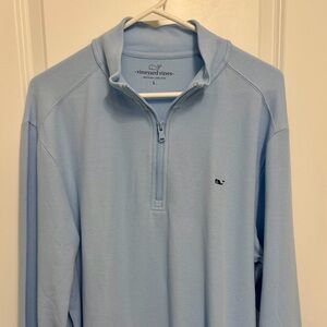 Vineyard Vines Men's Sky Blue Zip-Up Sweater